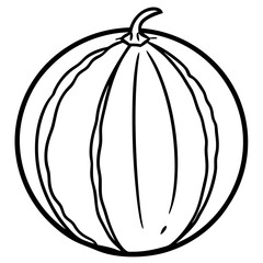 Cantaloupe line art vector