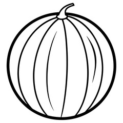 Cantaloupe line art vector