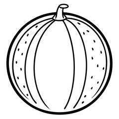 Cantaloupe line art vector