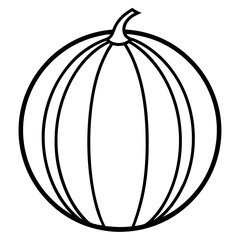 Cantaloupe line art vector