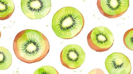 seamless background with kiwi