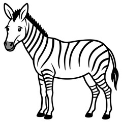 Zonkey Silhouette Line Drawing