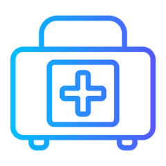 Obraz premium first aid kit gradient icon