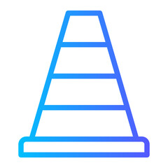 traffic cone gradient icon