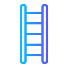 step ladder gradient icon