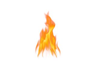 Schilderijen op glas Vuur & Vlam Isolated flame on white background, element for design  © dedoteto