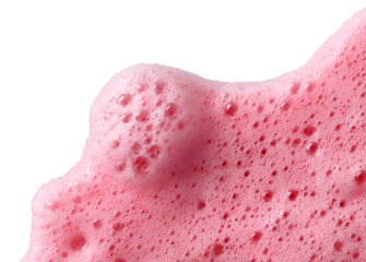 pink Foam on white background