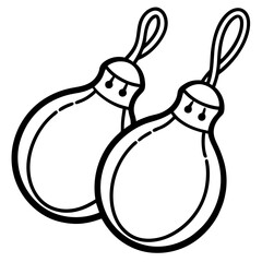 Castanets line art vector