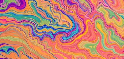 Vibrant swirling paint, summery hues, fluid motion, collection, wallpaper