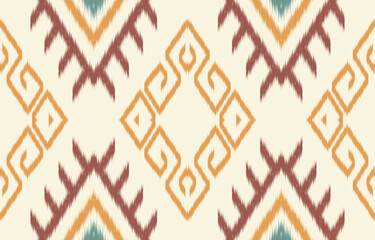 Geometric ethnic oriental ikat seamless pattern  color oriental. Aztec ornament print. Design for background ,curtain, carpet, wallpaper, clothing, wrapping, Batik, vector illustration.