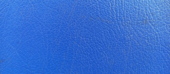 Vibrant Blue Faux Leather Texture Background