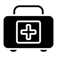 Obraz premium first aid kit glyph icon