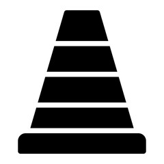 traffic cone glyph icon