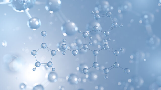 tioconazole molecular structure 3d, antifungal structural chemical formula view from a microscope