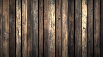 Obraz premium Weathered wooden planks create a rich textural background with deep browns and natural wood grain details.