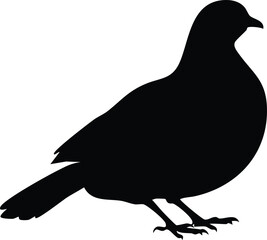 Elegant Partridge Birds Silhouette Vector EPS Download - High-Quality Bird Silhouette for Design Projects
