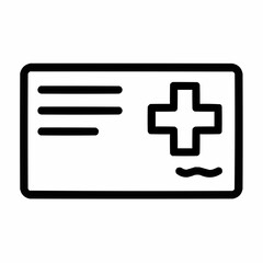 Fototapeta premium Blank check with medical cross. Unlimited treatment funding