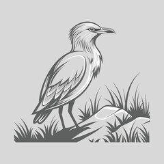 Obraz premium vector drawing of a bird