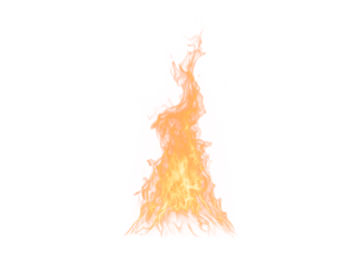 Isolated fire flame on white background for graphic design resources