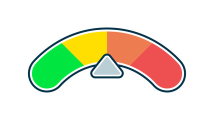 Performance measure design element. Speedometer display interface.