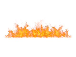 Fire flame isolated on white background
