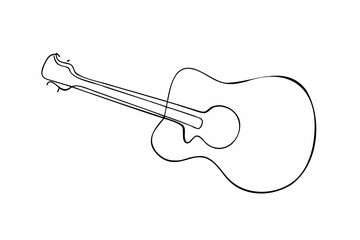 Acoustic guitar outline musical instrument string instrument