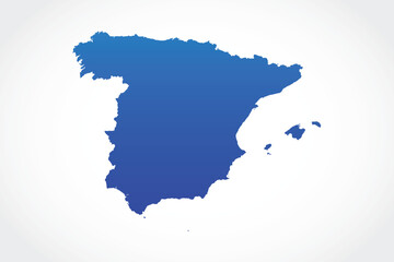 Obraz premium Vector graphic artwork suitable for print and web containing flat detailed map of SPAIN