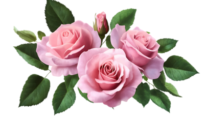 pink rose isolated on white background