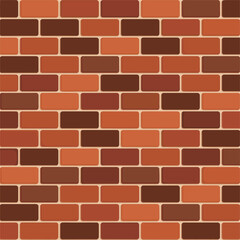 Flat Illustration of a Brick Wall Pattern