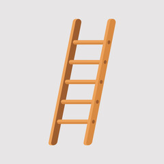Flat Illustration of a Foldable Ladder