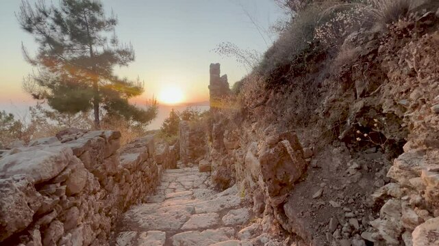 Streets of the Ancient Roman City of Siedra
