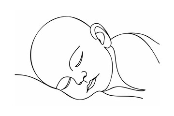 Sleeping baby peaceful repose infant