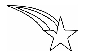 Shooting star with trailing lines celestial cosmic