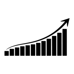 business graph with arrow