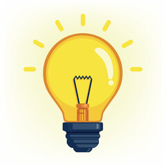 Bright Ideas Light Bulb Symbolizing Innovation and Creativity