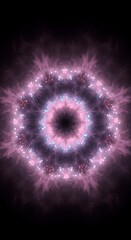 Obraz premium Abstract Pink and Blue Nebula Mandala: Mystical, Energetic, Cosmic Background