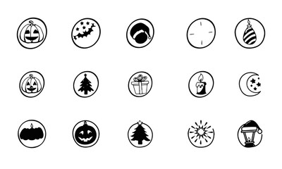 Festive Holiday Icon Pack &ndash; Halloween, Christmas & Celebration

