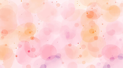 Pink watercolor floral background with hearts and light texture