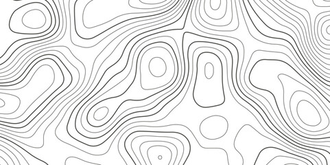 Topographic map background with geographic grid for hiking and mountain sport. modern design with white background and black wave lines. topographic contour lines vector map seamless pattern vector.