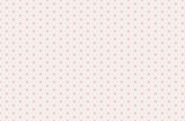 くすみブラウンの桔梗麻の葉文様（和柄・ベクター素材）