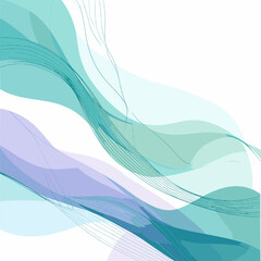 Abstract Cyan and Purple Wave Background with Dotted Texture Decorative Style Template