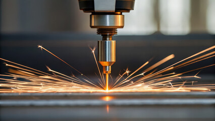 High tech ai system utilizes laser cutting tool to create precise designs, showcasing agentic power of modern technology