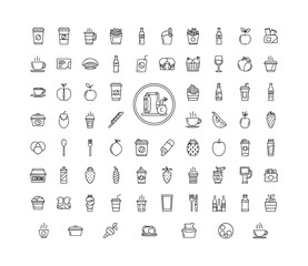 Food and Drink Line Art Icons
