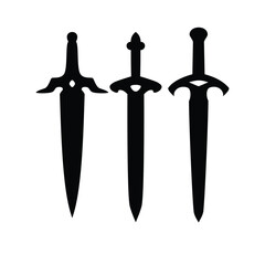 Sword icons set collection design. weapon sign and symbol.