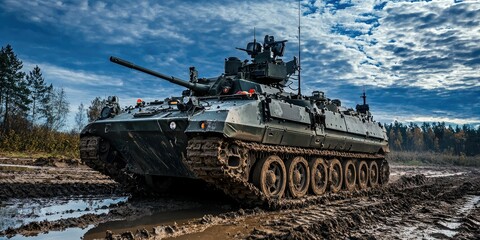 A tank modified for search and rescue missions
