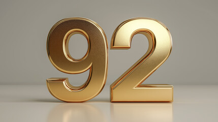 Unique golden number 92 in modern design
