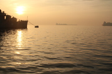 ships during golden hour  © Aleksandra