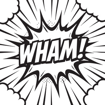 Dynamic Comic Book Smash! Action-Packed Word Art Graphic Design