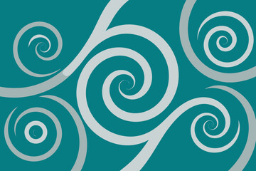 Naklejka premium Seamless vector blue abstract background with swirling circles pattern, ideal for modern wallpaper or fabric designs