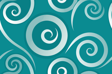 Naklejka premium Abstract seamless pattern with swirling geometric circles, ideal for retro textile design or vintage wallpaper